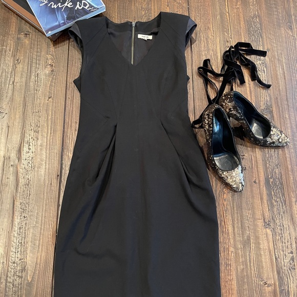 Helmut Lang Wool Shoulder Pad Dress - Picture 1 of 7